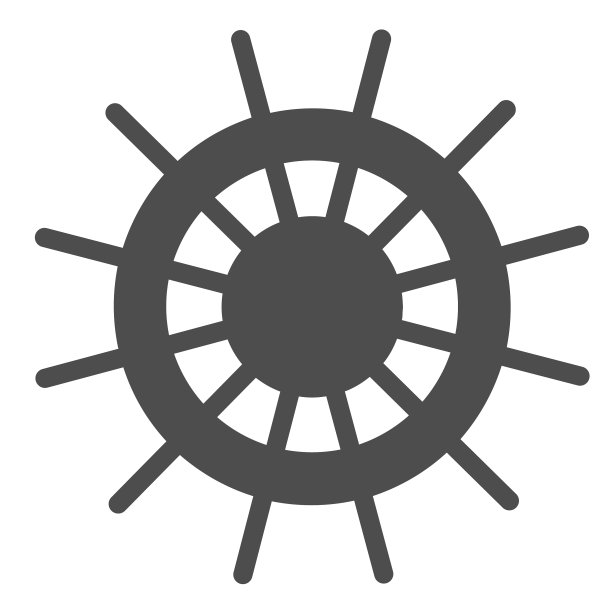 船舵实心图标船徽符号图片下载