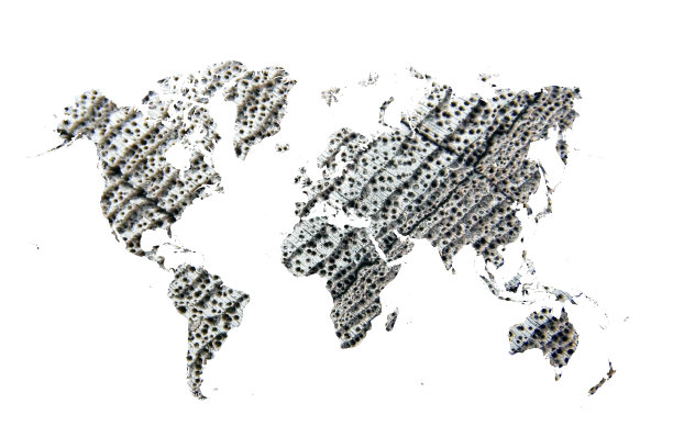 世界地图由棕色木材的概念图片下载