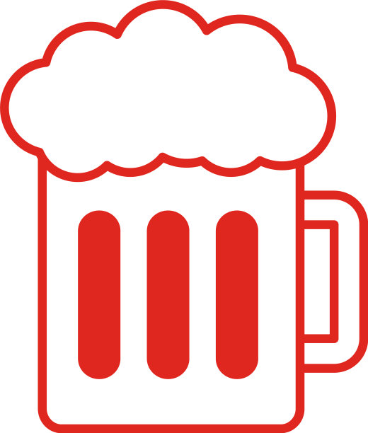 啤酒饮料线条风格图标图片下载