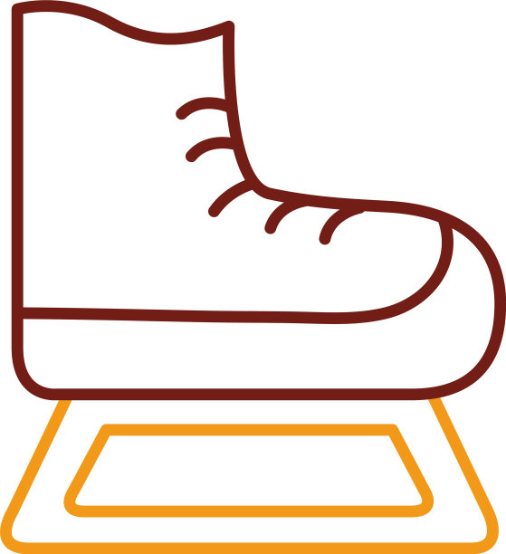冰球溜冰线风格的图标图片下载