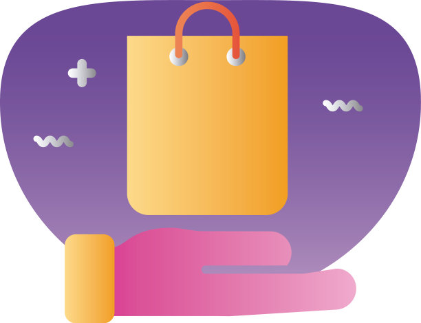 购物袋纸退化的风格图标图片下载