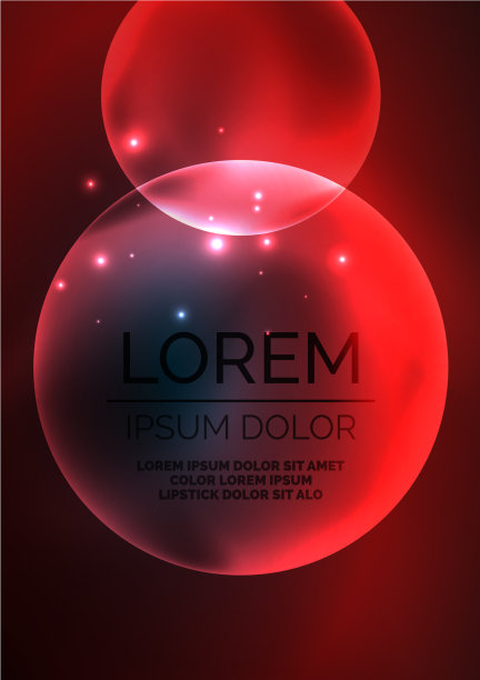 发光的霓虹灯，闪亮的透明气泡玻璃图片下载