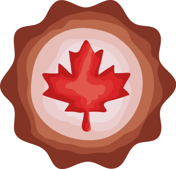 枫叶加拿大扁平风格图片下载