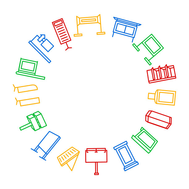 展架细线圆架图片下载