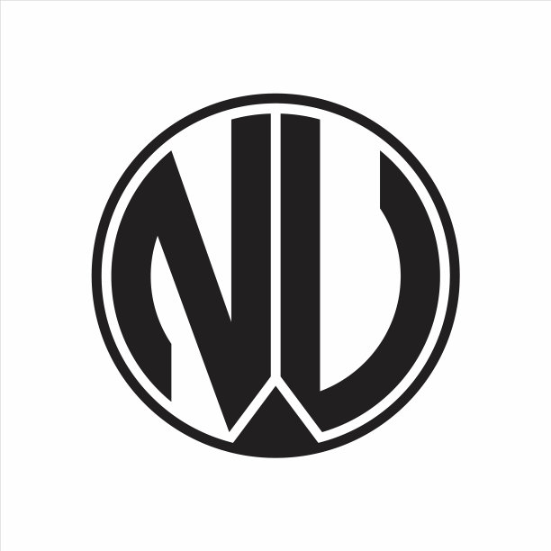 带有缎带风格的NU标志图片下载