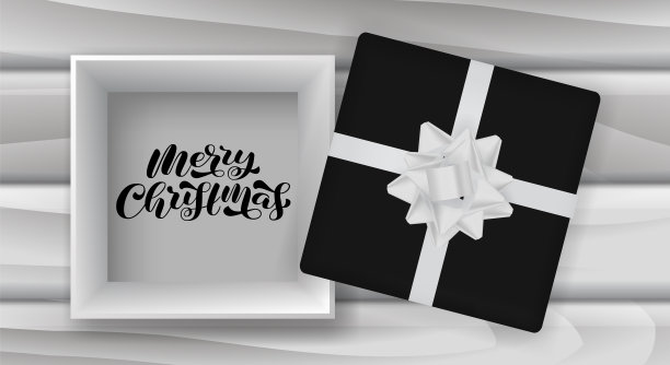 圣诞节快乐毛笔字矢量素材，适用于海报或banner设计图片下载