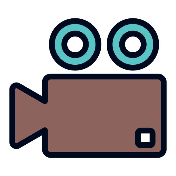 电影摄影机图标。完美的网页和手机UI设计的视频相机符号。复古复古的相机标志。图片下载