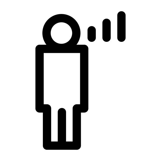 会说话的人图标在线条风格。图片下载