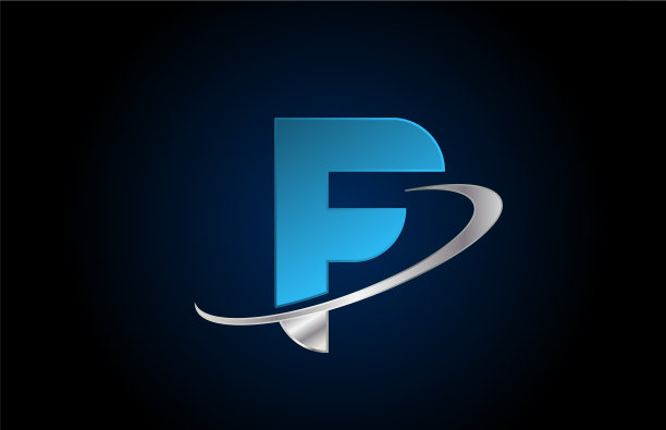 F金属字母字母标志为公司图标图片下载