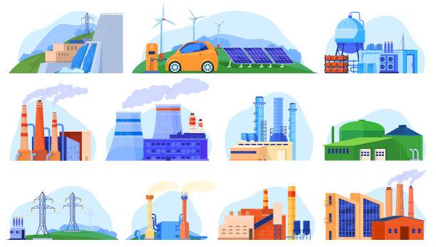 工厂发电厂集工业图片下载