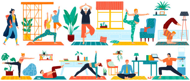 瑜伽运动适合男女孕妇锻炼图片下载