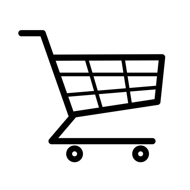 矢量购物车图标上的白色背景图片下载