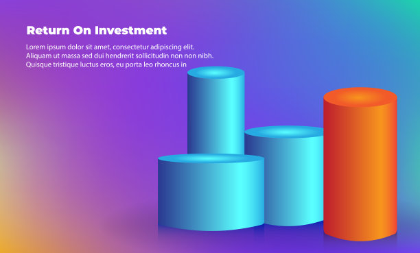 企业目标方向理念走向成功。投资回报率。适用于推广封面、海报、信息图、登陆页、用户界面、用户体验、横幅、社交媒体等发布图片下载