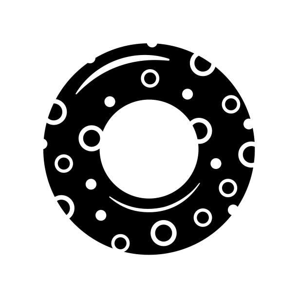 切出圆形图案的剪影橡胶圈图片下载