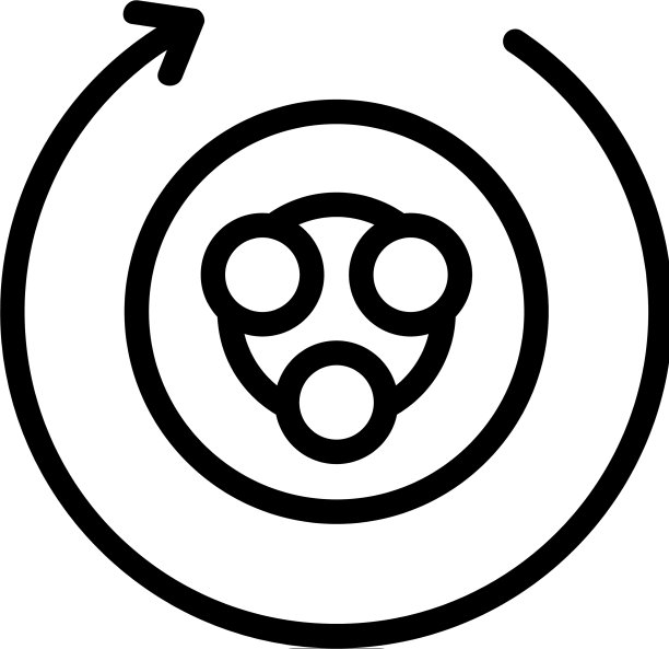 手按摩器雕塑家圆形的身体图标图片下载