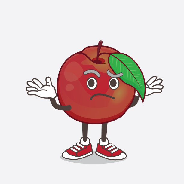 油桃水果卡通吉祥物人物图片下载