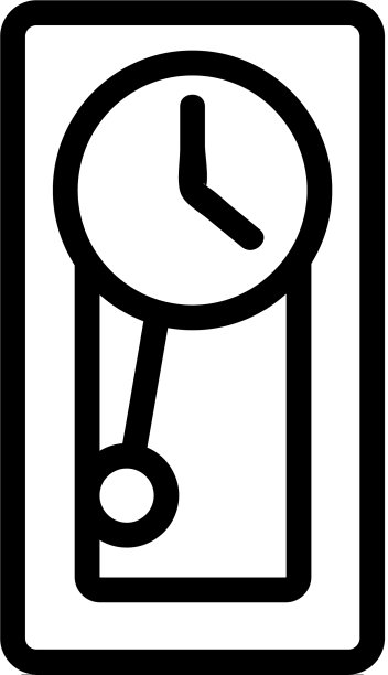 矩形摆钟设备图标图片下载