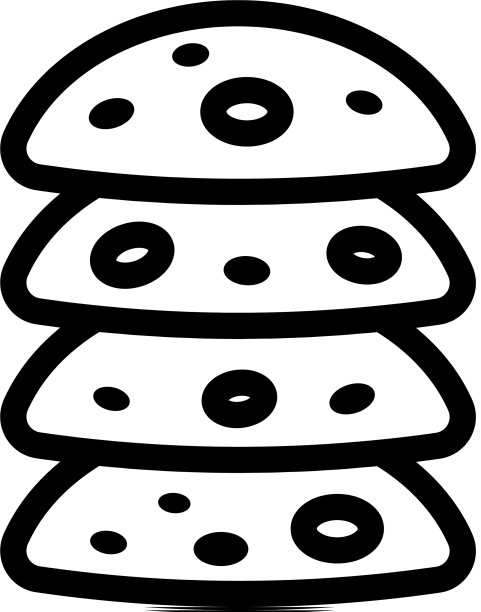 堆叠燕麦饼干图标轮廓图片下载