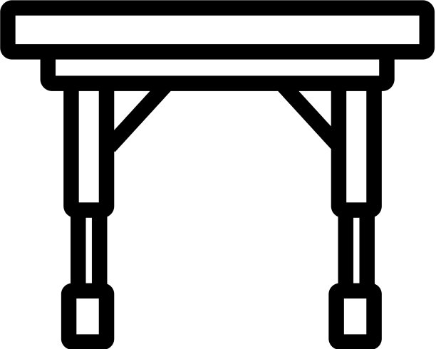 便携脚轮折叠桌子图标图片下载