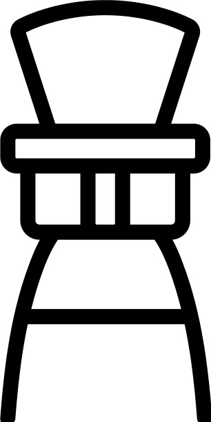 高椅子助推器附加到大椅子图标图片下载