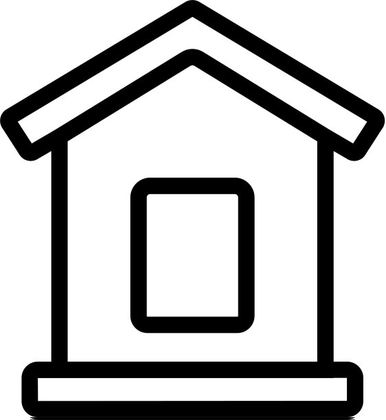 狗屋与木制roicon轮廓图片下载