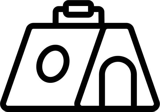 便携式犬舍图标轮廓图片下载