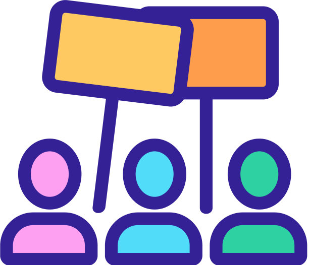 选举集会人们举着标志图片下载