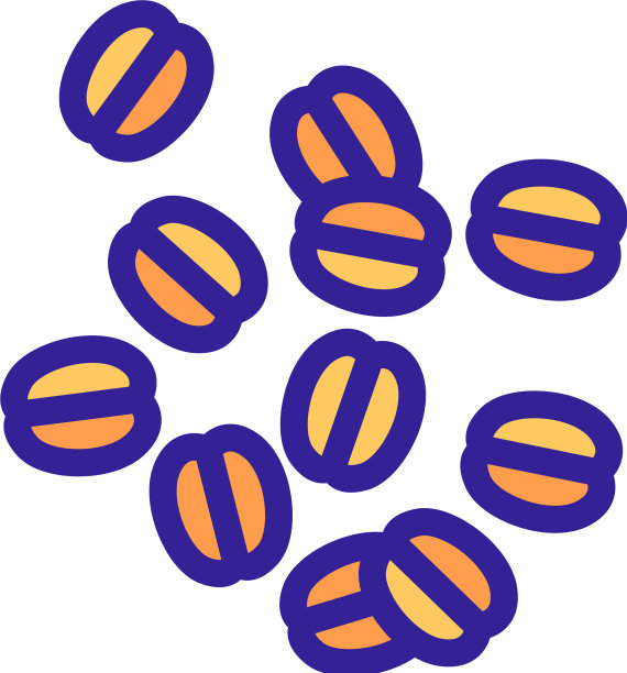 许多谷物燕麦图标的轮廓图片下载