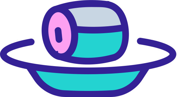 盘上一块鱼罐头图标轮廓图片下载