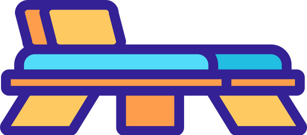 木制甲板椅与背图标轮廓图片下载