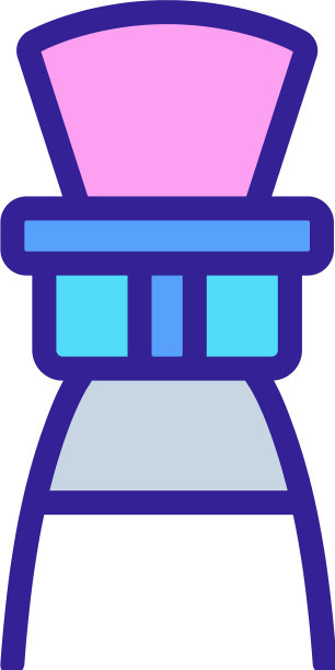 高椅子助推器附加到大椅子图标图片下载