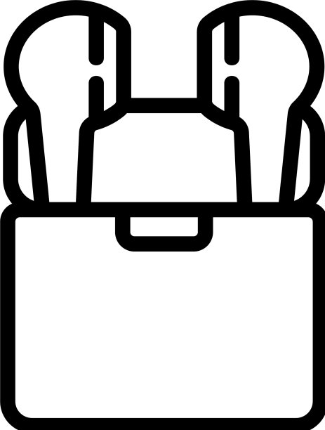 无线耳机在特殊的盒子图标图片下载