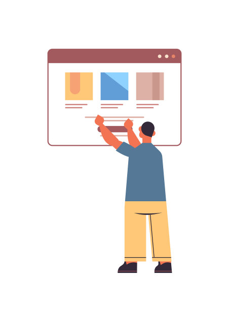 Web开发人员测试新的应用程序功能，应用程序开发软件编程概念全长垂直矢量插图图片下载