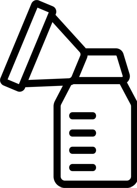 带有测量瓶图标的机械吸盘图片下载