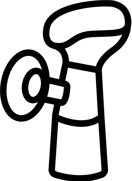带吸杯图标的吸乳器轮廓图片下载