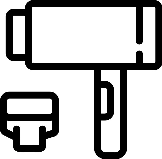 烘干机与可移动扩展图标轮廓图片下载