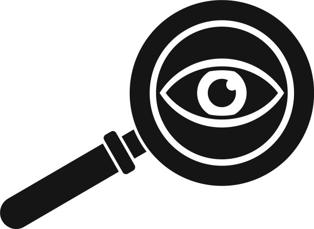 眼睛检查放大镜图标样式简单图片下载