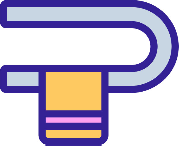 u形毛巾轨或支架图标轮廓图片下载