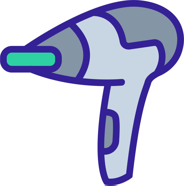 带保护喷嘴的圆柱形吹风机图片下载