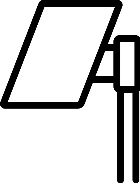 高清电视平面户外天线图标轮廓图片下载