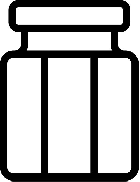玻璃罐香料与盖子图标轮廓图片下载
