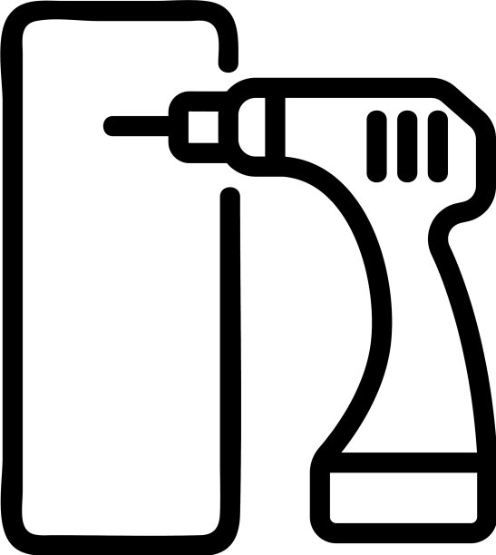 钻板上有手动机械钻图标图片下载