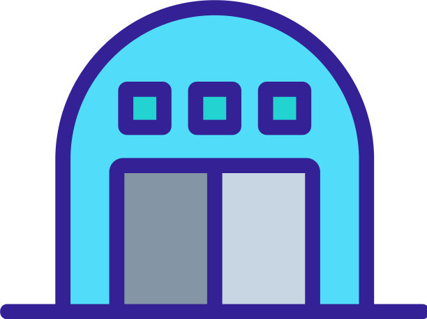 圆形车库与报警图标轮廓图片下载