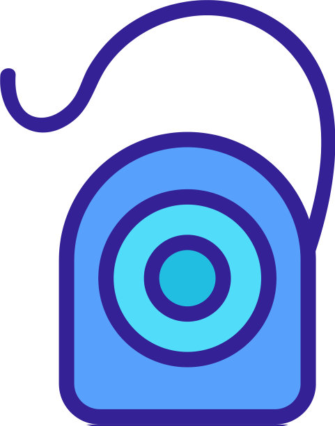 牙线形状的盒子图标轮廓图片下载