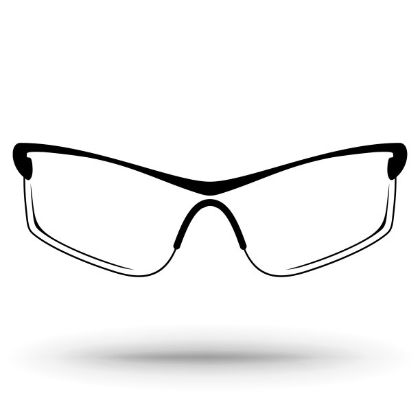 滑雪板滑雪的经典滑雪护目镜的剪影。图片下载