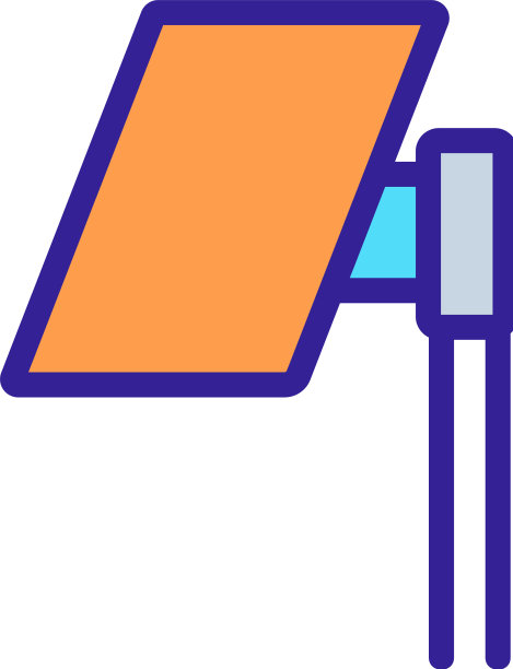 高清电视平面户外天线图标轮廓图片下载