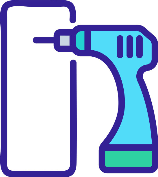 钻板上有手动机械钻图标图片下载