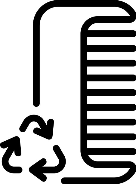 零废木扇贝图标轮廓图片下载