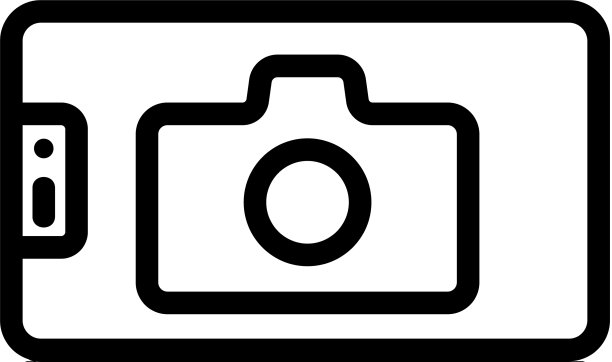 自拍相机图标轮廓图片下载