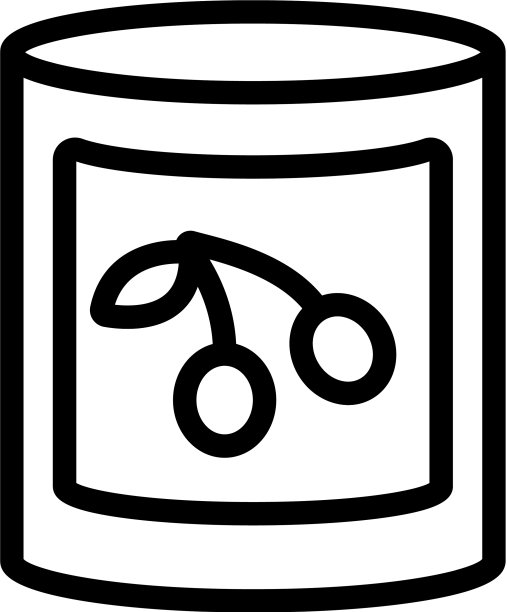 锡罐樱桃的图标轮廓图片下载